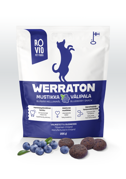 Werraton Mustikka välipala 225 g Nordic Pet Shop