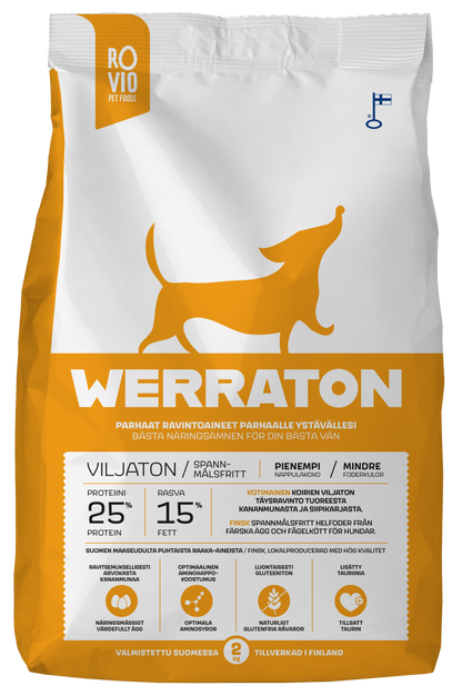 Werraton Viljaton koiran kuivaruoka 2 kg Nordic Pet Shop