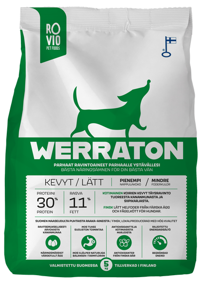 Werraton Kevyt koiran kuivaruoka 5 kg Nordic Pet Shop