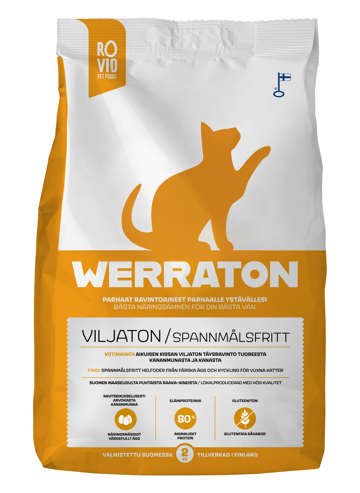 Werraton Viljaton kissan kuivaruoka 2 kg