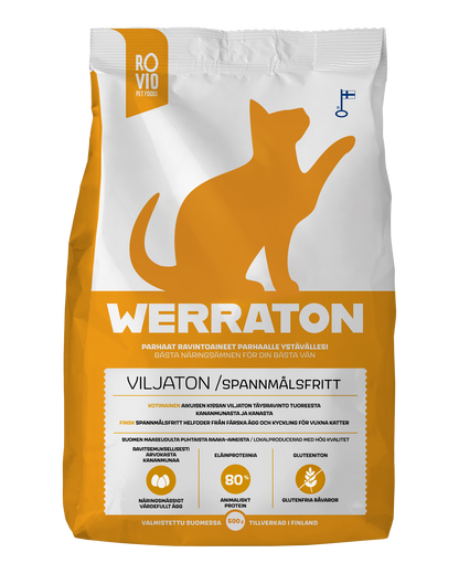 Werraton Viljaton kissan kuivaruoka 500 g Nordic Pet Shop