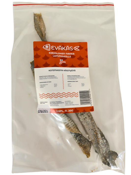 EVÄKÄS Kuivattu lohennahka 2 kpl
