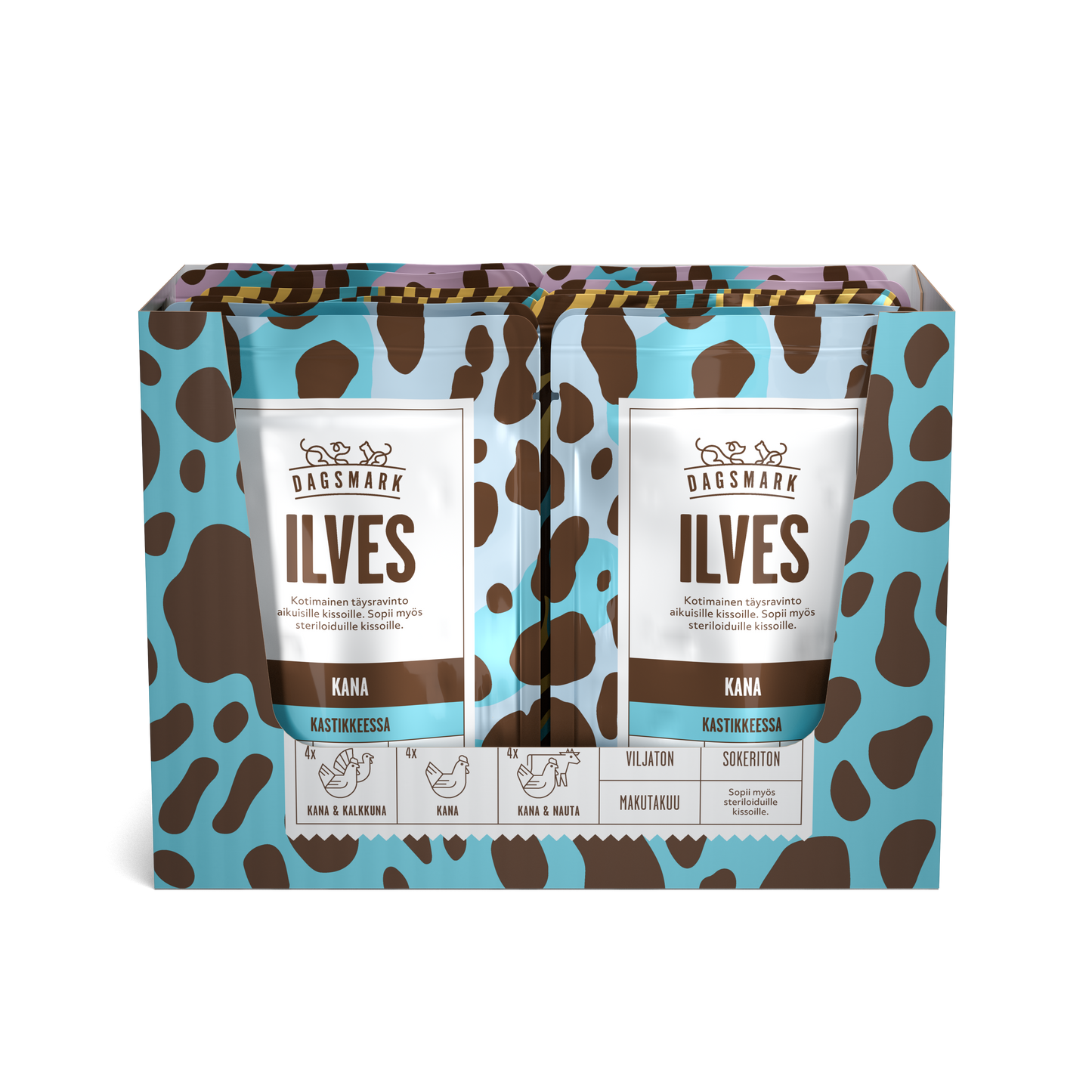 Dagsmark Kastikemix -märkäruoka kissalle 12 X 80 g multipack