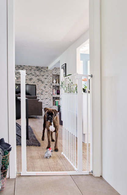 DogSpace Bonnie korkea koiraportti k. 104,5 cm l. 73,5-79,6 cm, valkoinen