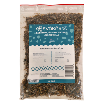 EVÄKÄS Kuivattu järvikalarouhe 70 g Nordic Pet Shop