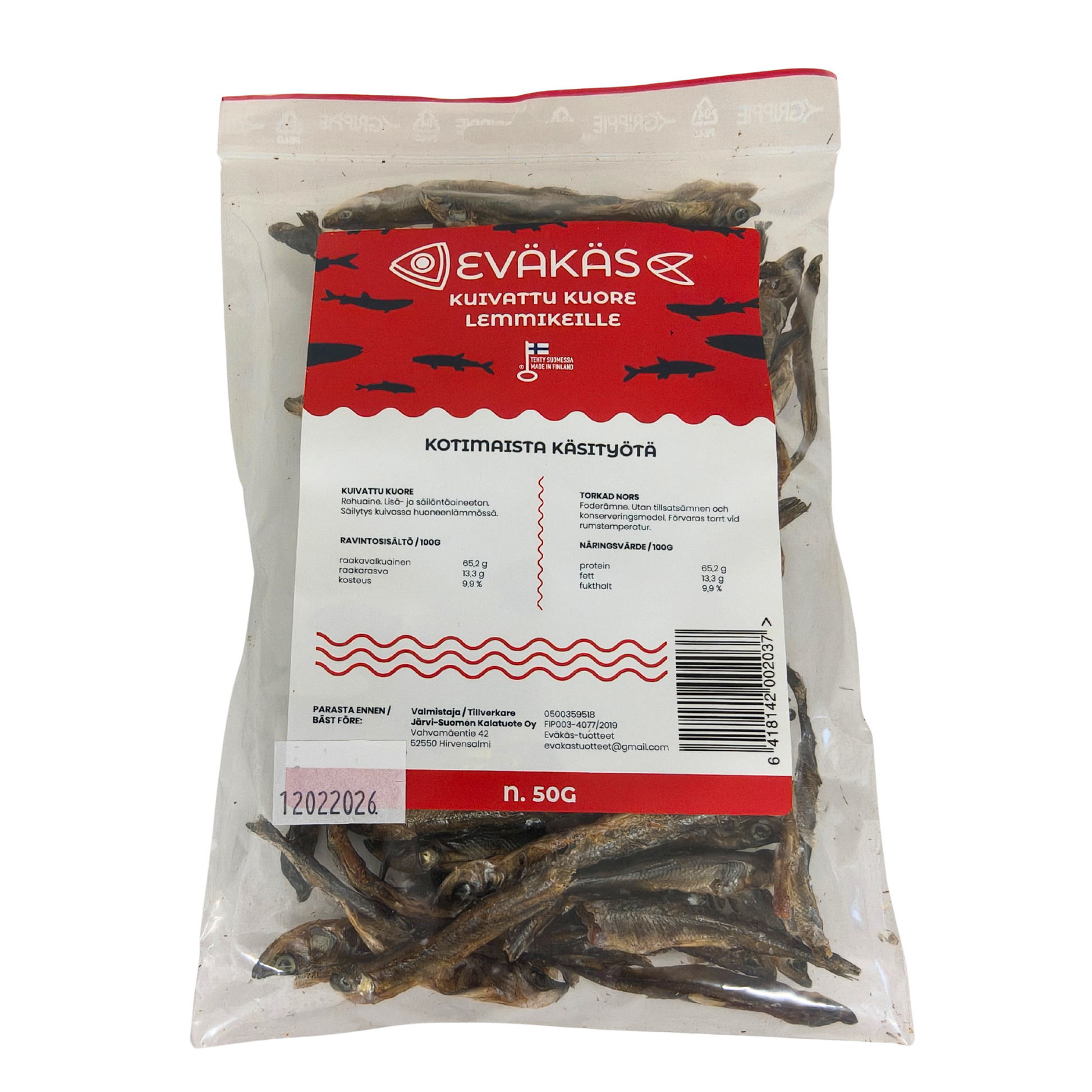 EVÄKÄS Kuivattu kuore 50 g Nordic Pet Shop