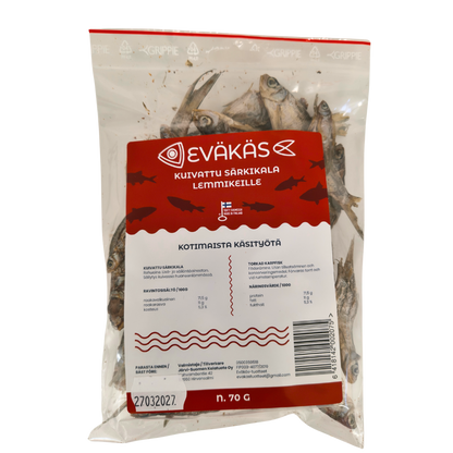 EVÄKÄS Kuivattu särkikala 70 g Nordic Pet Shop