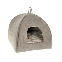 iglun muotoinen kankainen pesä lemmikille, karvainen pohja