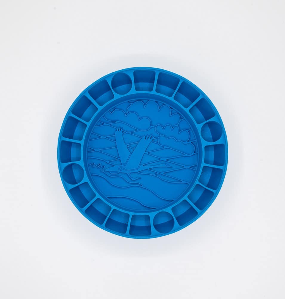 Iloplay Swan-e Bowl Suomessa valmistettu aktivointikuppi koirille ja kissoille, sininen