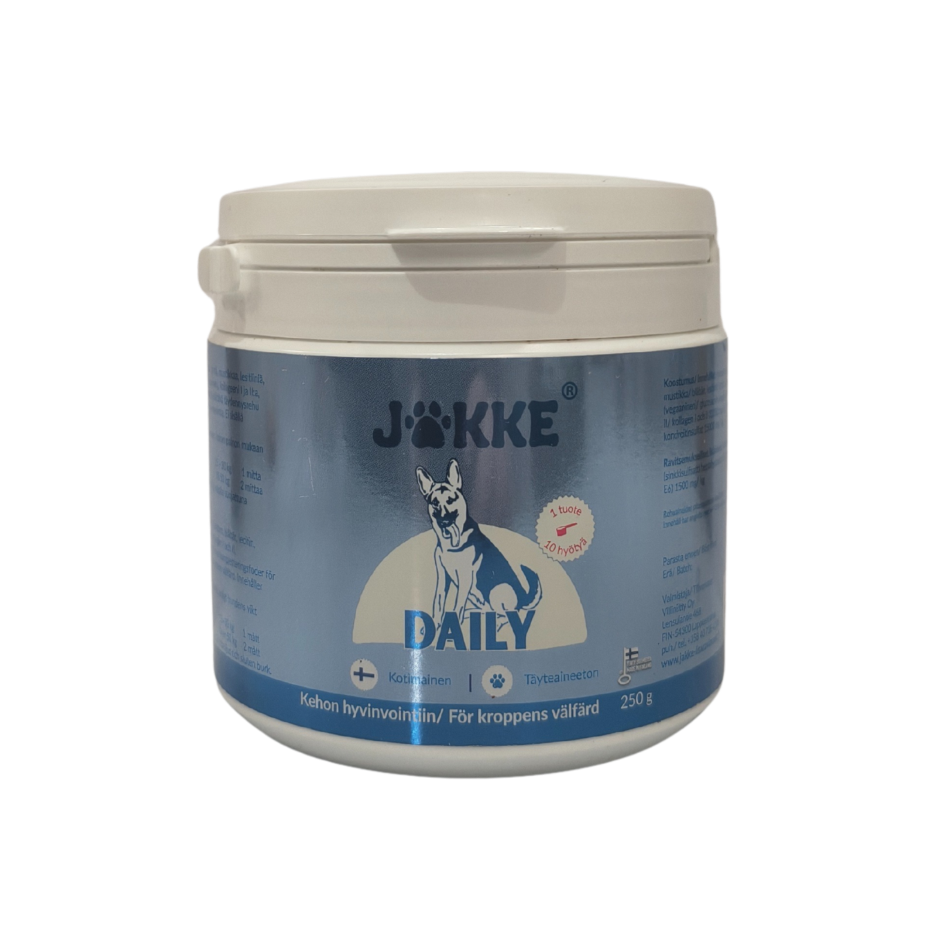 Jakke Daily 250 g koiran lisäravinne päivittäiseen käyttöön