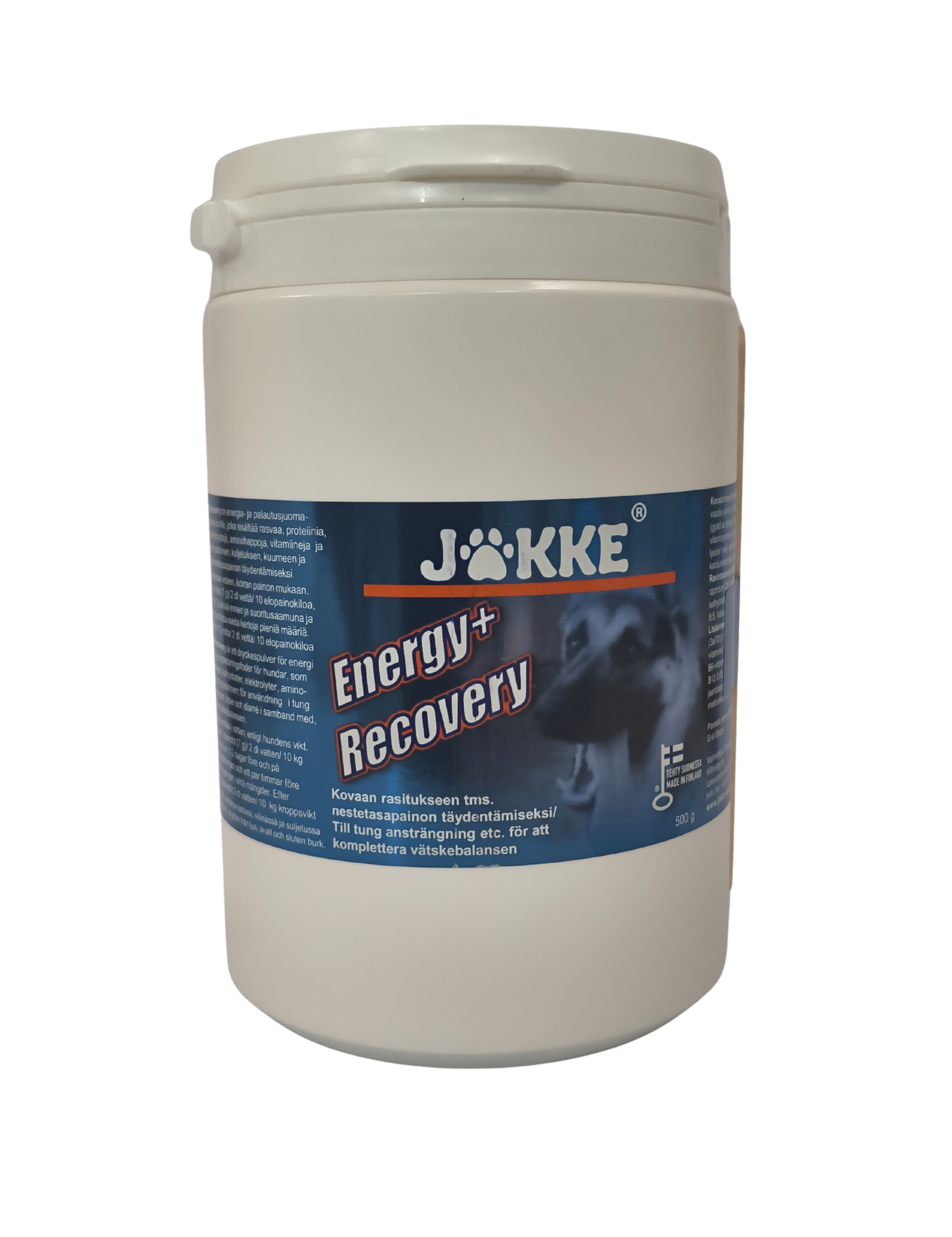 Jakke Energy+ Recovery 500 g koiran palautusjuomajauhe