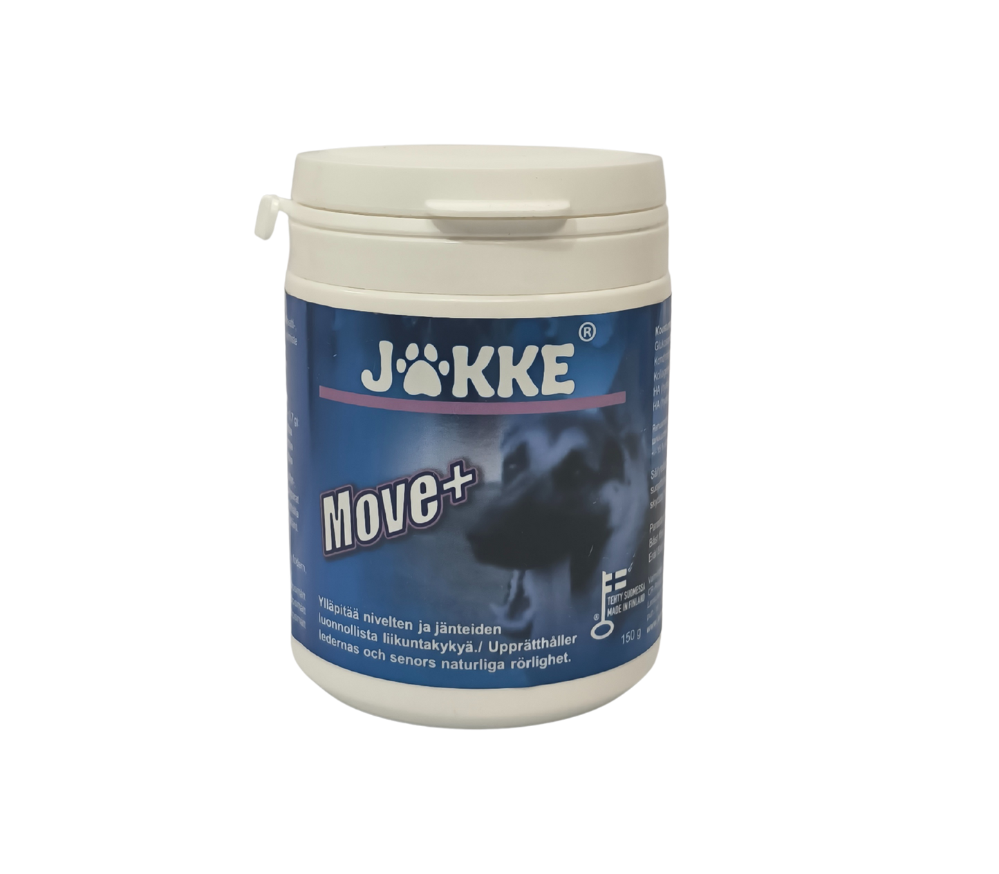 Jakke Move 150 g tehokas lisäravinne koiran nivelten toiminnan ylläpitoon ja nivelrikon hoitoon