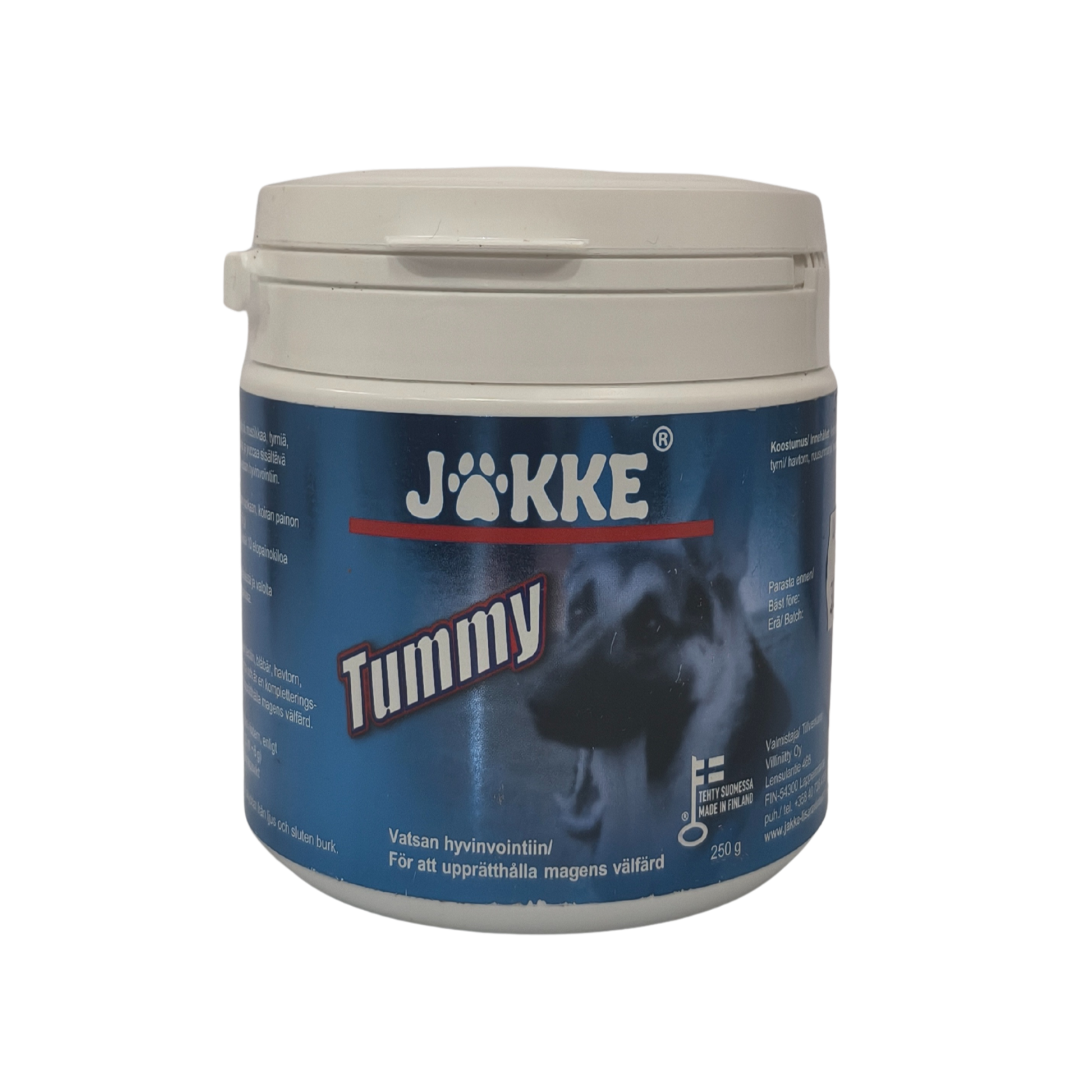 Jakke Tummy 250 g koiran lisäravinne vatsan ja suoliston hyvinvointiin