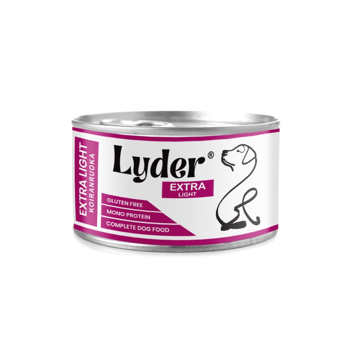 Lyder Extra Light erittäin vähärasvainen koiran märkäruoka painonhallintaan 400 g