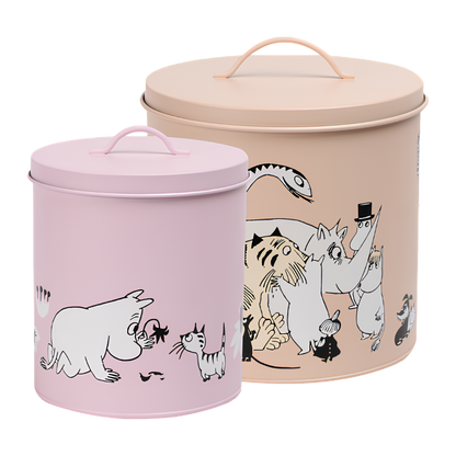 Muurla Moomin for Pets säilytyspurkki, vaaleanpunainen ja beige Nordic Pet Shop
