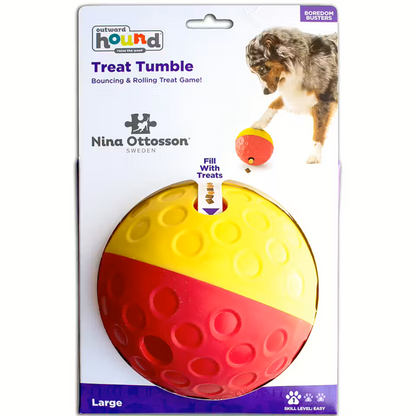 Nina Ottosson Tumble L -aktivointilelu, taso 1, punainen/keltainen Nordic Pet Shop