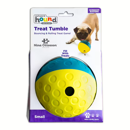 Nina Ottosson Tumble S -aktivointipallo, taso 1, turkoosi/vihreä Nordic Pet Shop