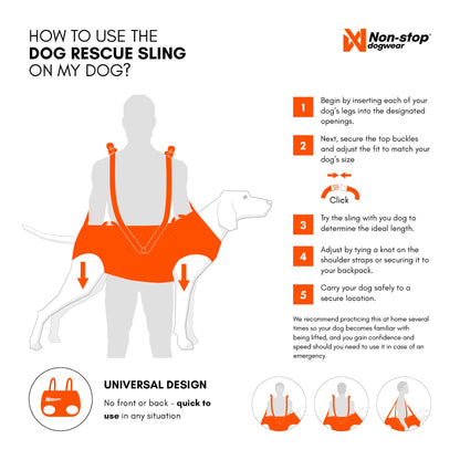 Non-stop Dog rescue sling koirankantoliina Nordic Pet Shop