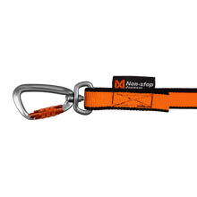 Non-stop dogwear Bungee leash koiran hihna 2,0 m, black/orange