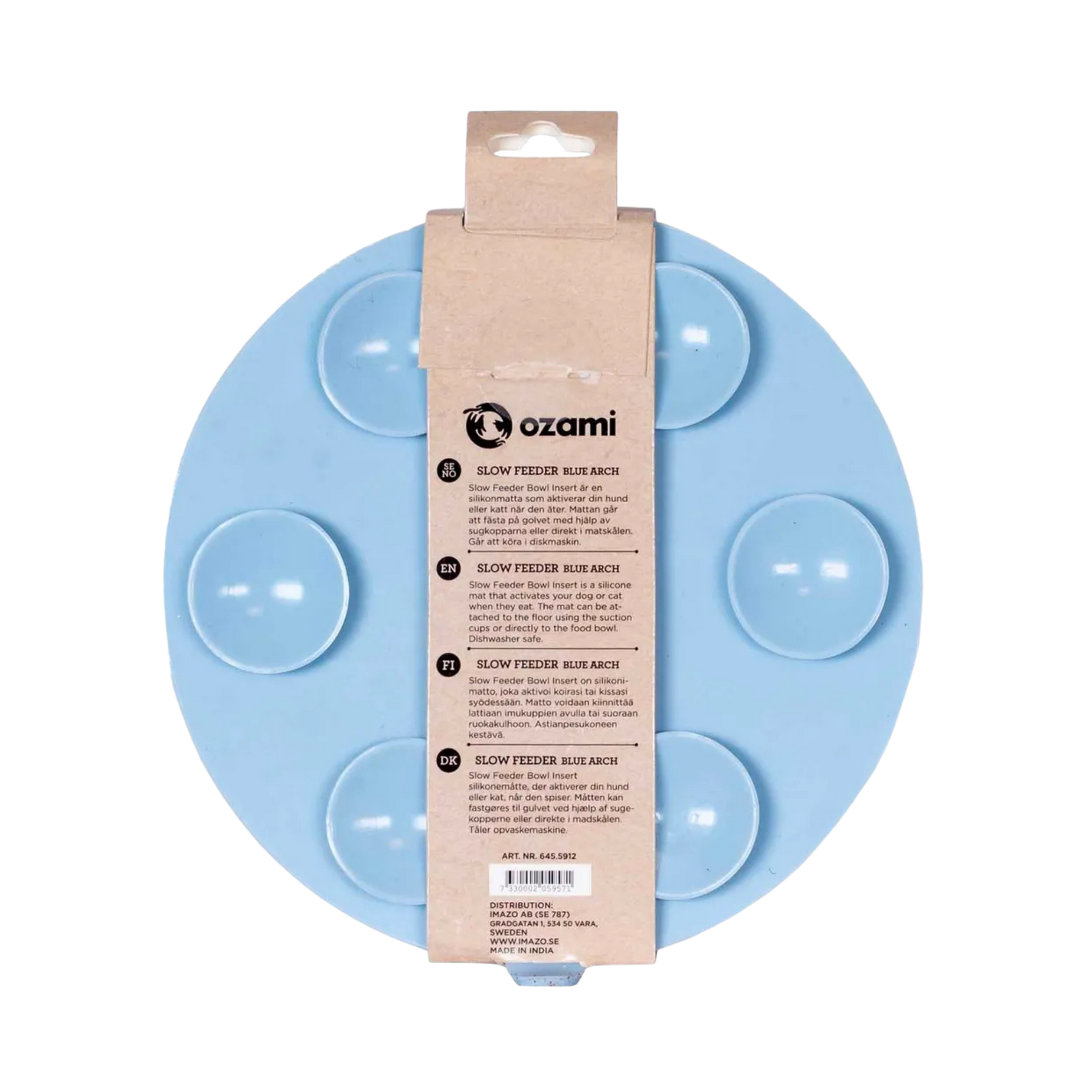 Ozami Slow Feeder Bowl Insert Blue Arch, sininen Nordic Pet Shop