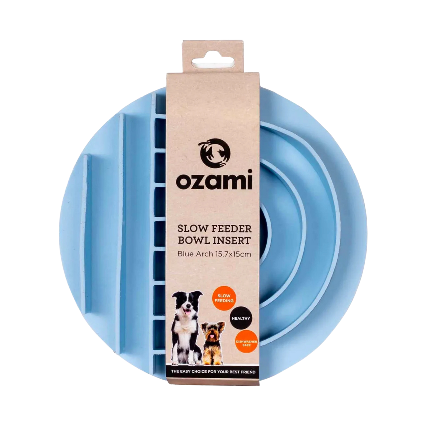 Ozami Slow Feeder Bowl Insert Blue Arch, sininen Nordic Pet Shop