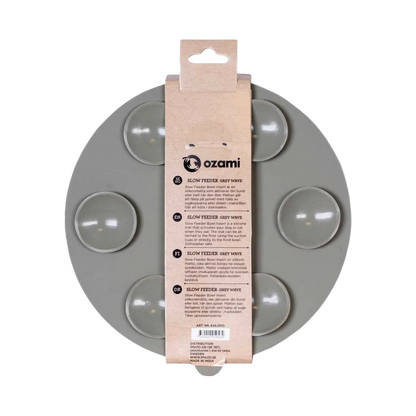 Ozami Slow Feeder Bowl Insert wave, harmaa Nordic Pet Shop