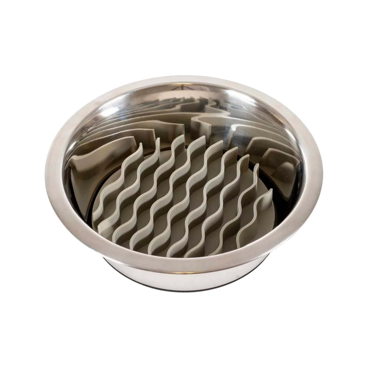 Ozami Slow Feeder Bowl Insert wave, harmaa Nordic Pet Shop