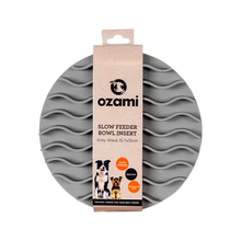Ozami Slow Feeder Bowl Insert wave, harmaa Nordic Pet Shop