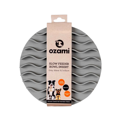 Ozami Slow Feeder Bowl Insert wave, harmaa Nordic Pet Shop