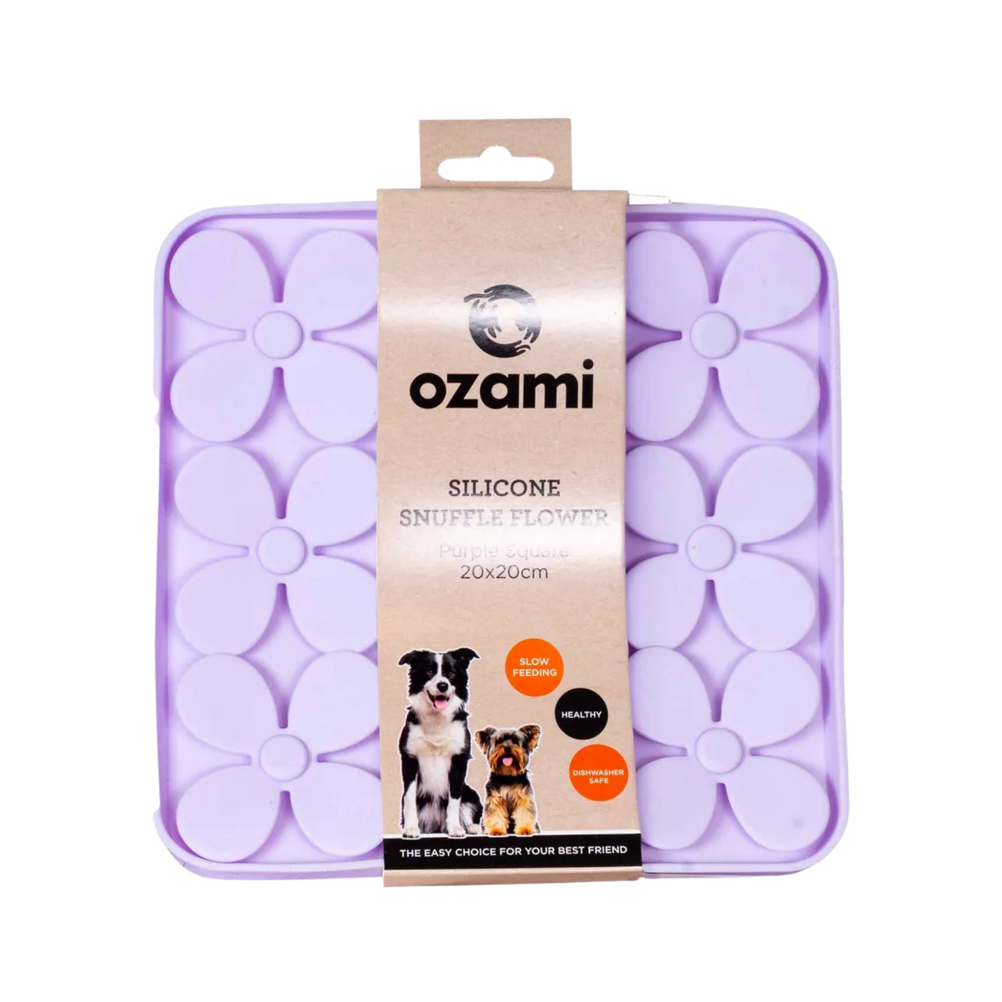 Ozami Snuffle Flower aktivointimatto, violetti 20 x 20 cm Nordic Pet Shop
