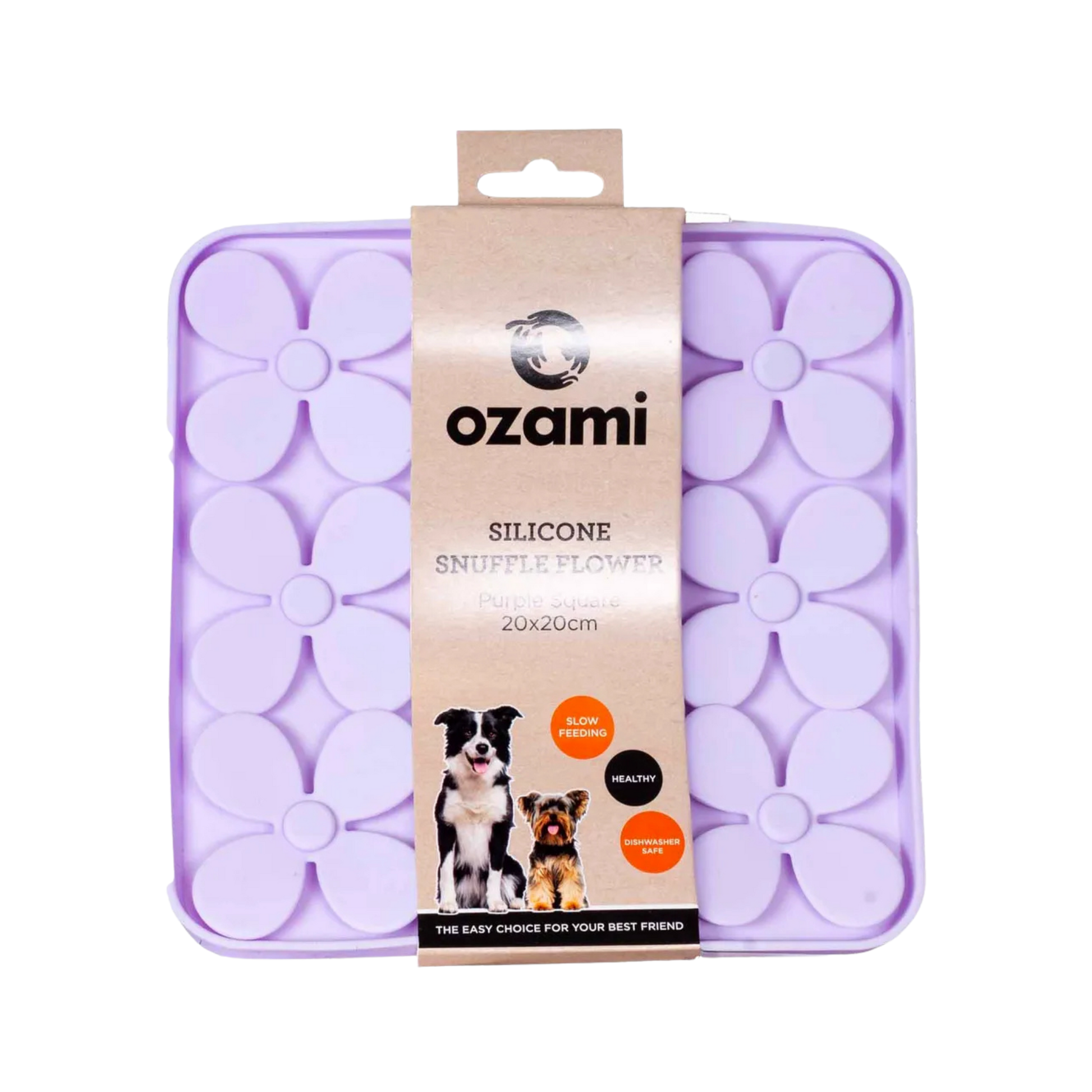Ozami Snuffle Flower aktivointimatto, violetti 20 x 20 cm Nordic Pet Shop