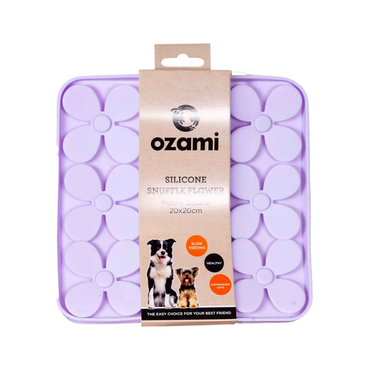 Ozami Snuffle Flower aktivointimatto, violetti 20 x 20 cm Nordic Pet Shop