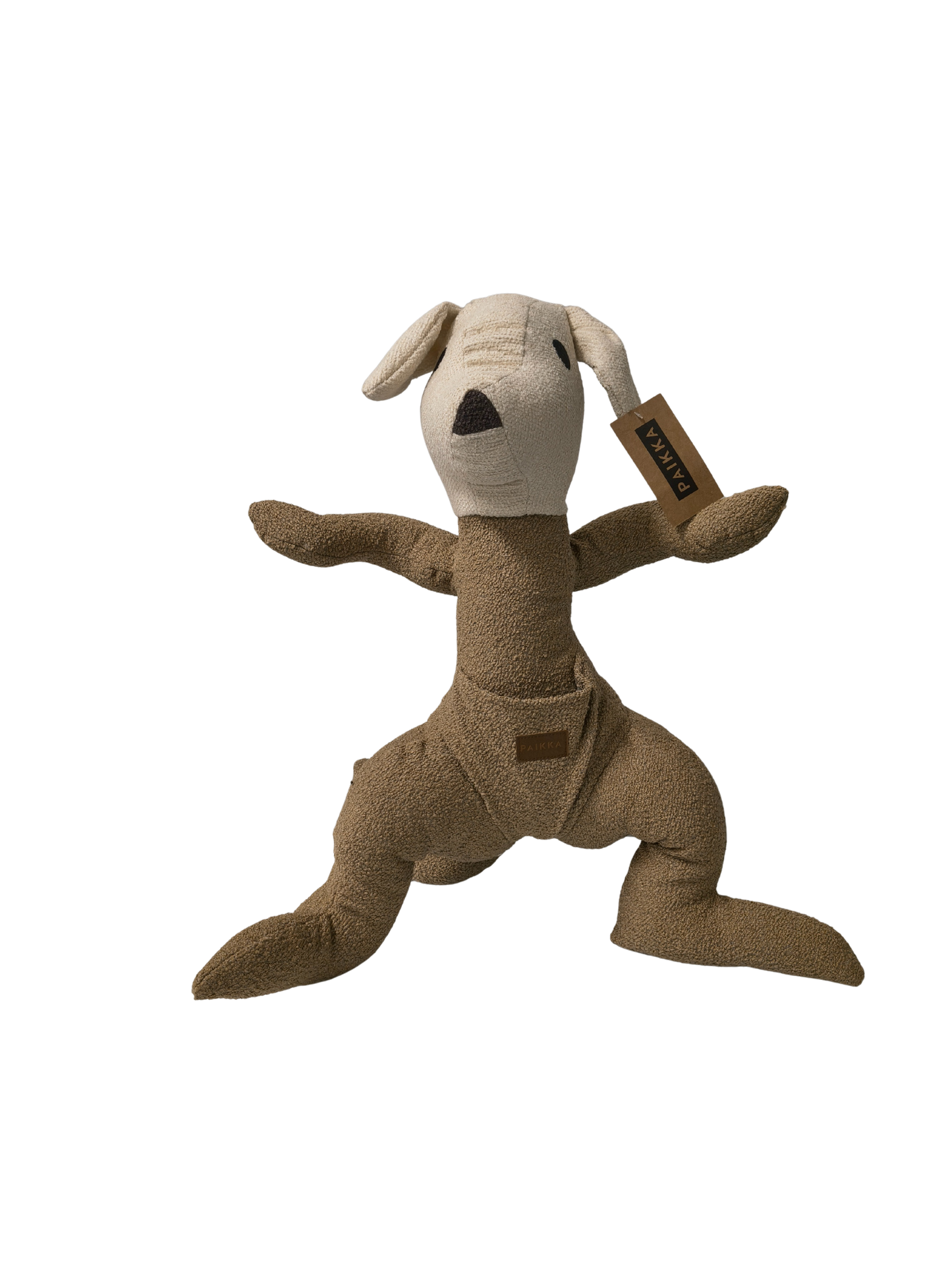 PAIKKA Kengu pehmolelu koiralle. Iso kenguru, jonka mahapussiin voi piilottaa herkkuja koiralle