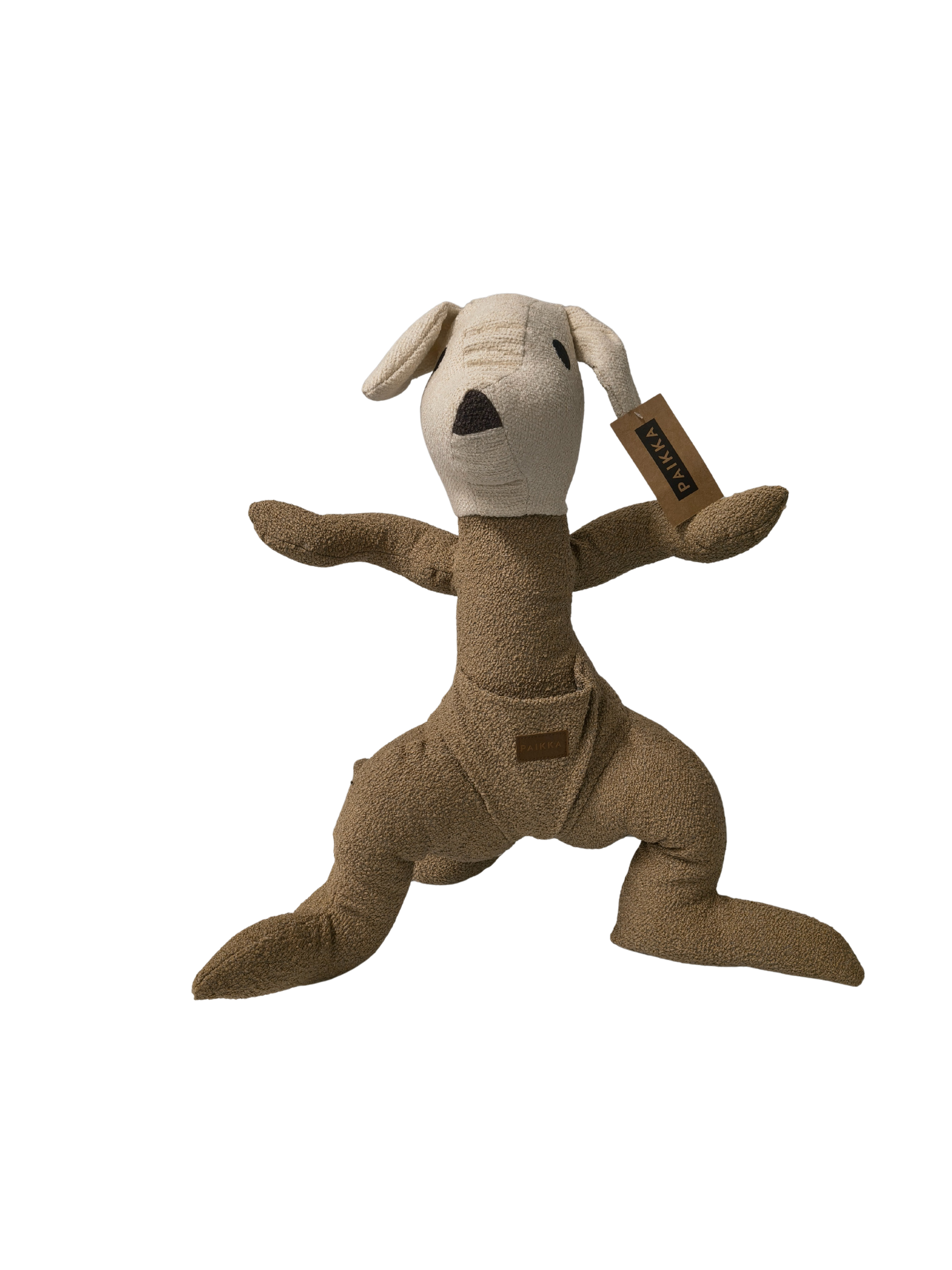 PAIKKA Kengu pehmolelu koiralle. Iso kenguru, jonka mahapussiin voi piilottaa herkkuja koiralle