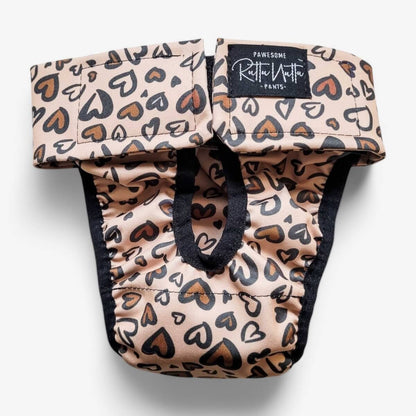 RuttuNuttu juoksuhousut leoheart -kuviolla, ruskeat