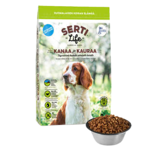 SertiLife Kana-Kaura vehnätön kotimainen koiranruoka Nordic Pet Shop