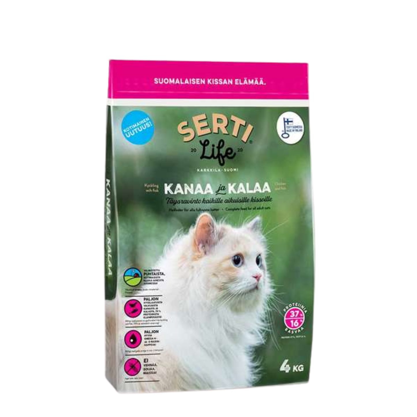 SertiLife viljaton kotimainen kuivaruoka kissalle Nordic Pet Shop