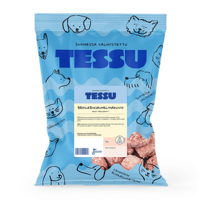 TESSU Broilerinjauhelihakuvio 1 kg Nordic Pet Shop