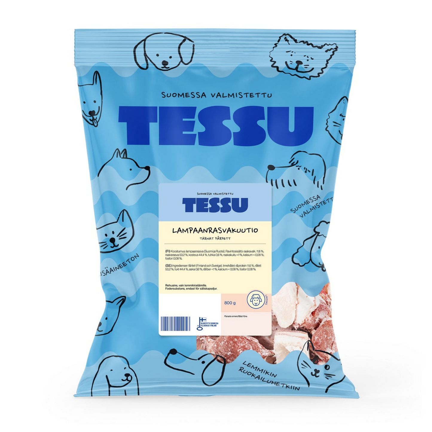 TESSU Lampaanrasvakuutio 800 g Nordic Pet Shop