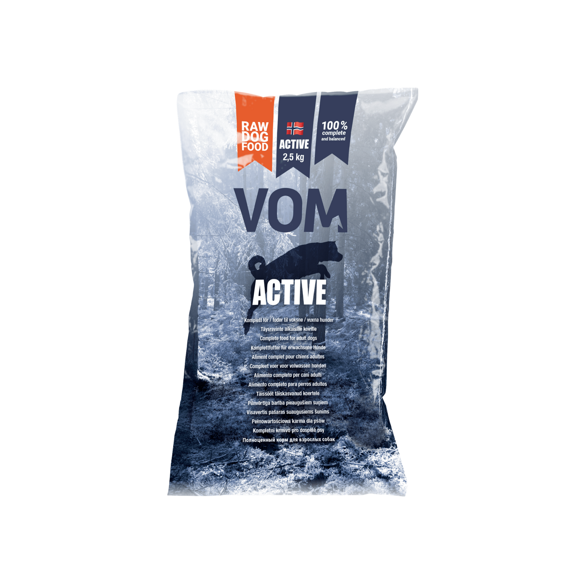 VOM Active Original 4 x 2,5 kg, raakaruokapullat Nordic Pet Shop
