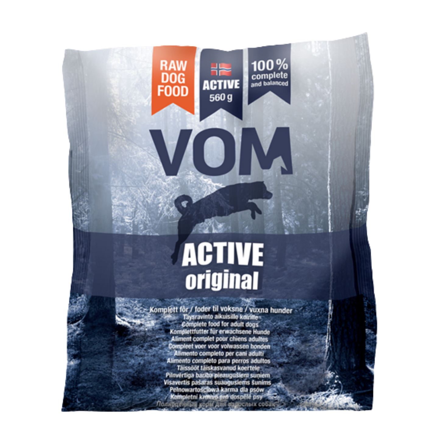 VOM Active Original 560 g, raakaruokapullat Nordic Pet Shop