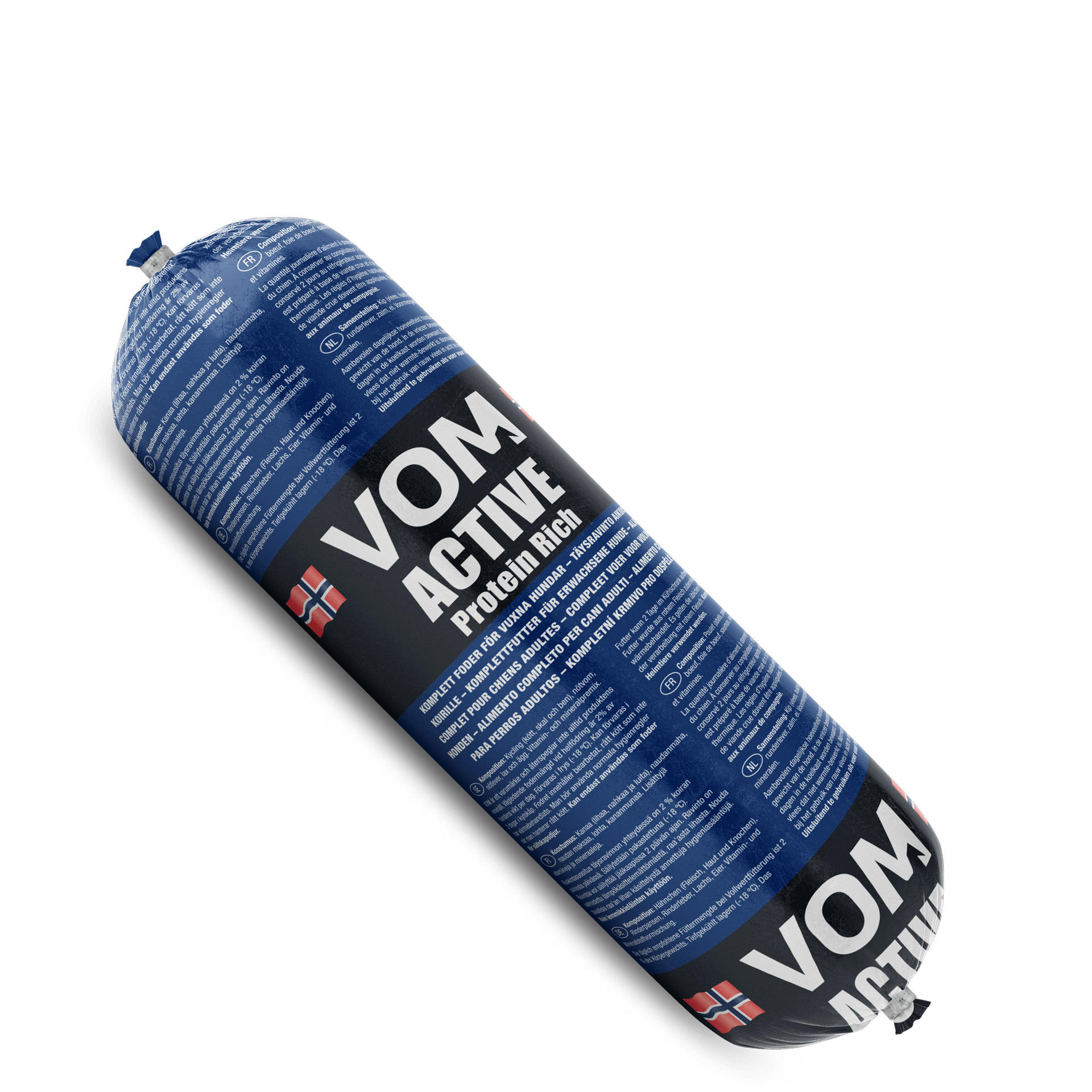 VOM Active Protein 500 g, runsasproteiininen vitaminoitu raakaruoka koirille