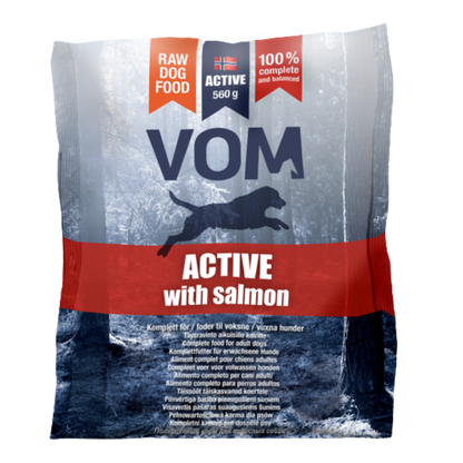 VOM Active Lohella 560 g, raakaruokapullat Nordic Pet Shop