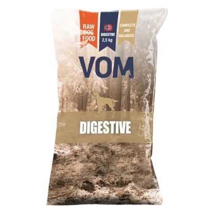 VOM Digestive 2,5 kg. Kevyt vitaminoitu raakaruoka täysravinto koirille