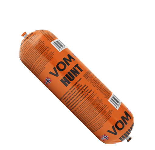 VOM Hunt 500 g, vitaminoitu raakaruoka metsästäville ja aktiivisille koirille