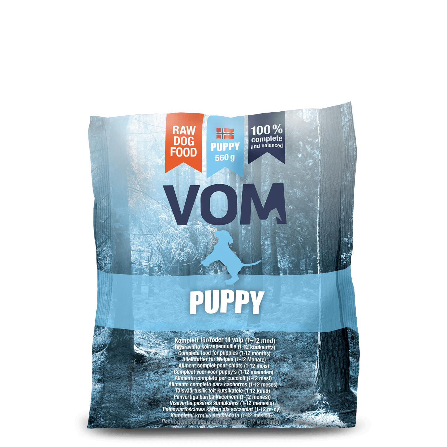 VOM Puppy 560 g vitaminoitu raakaruoka koiranpennuille