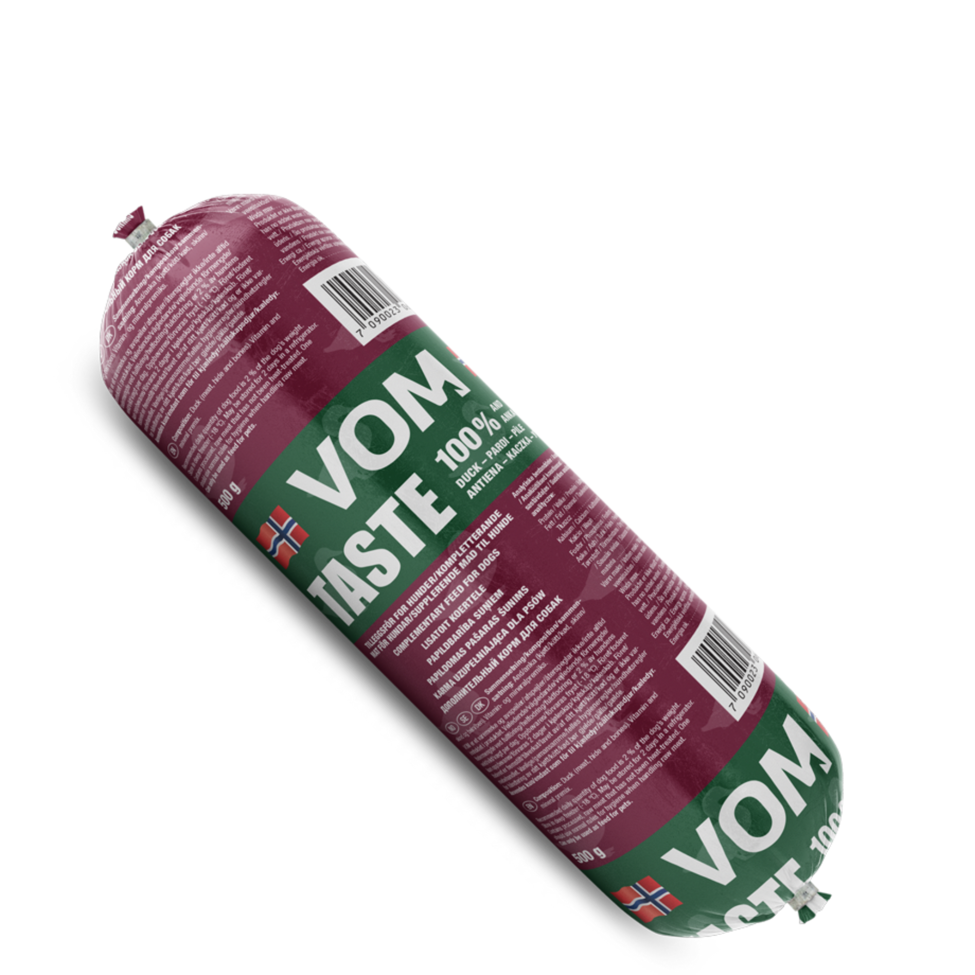 VOM Taste Ankka 500 g, raakaruoka Nordic Pet Shop
