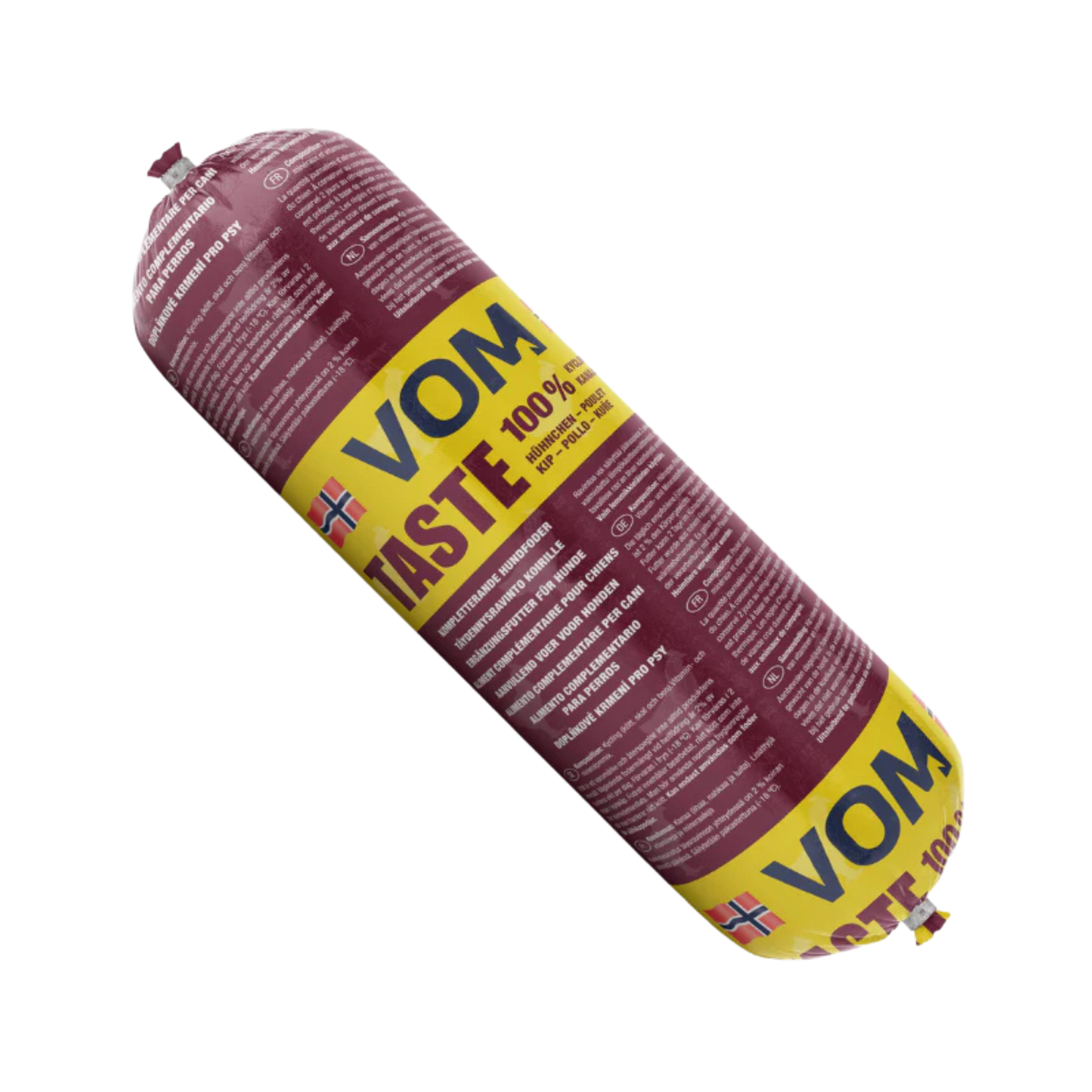 VOM Taste kana 500 g. Vitaminoitu yhden proteiininlähteen raakaruoka koirille.