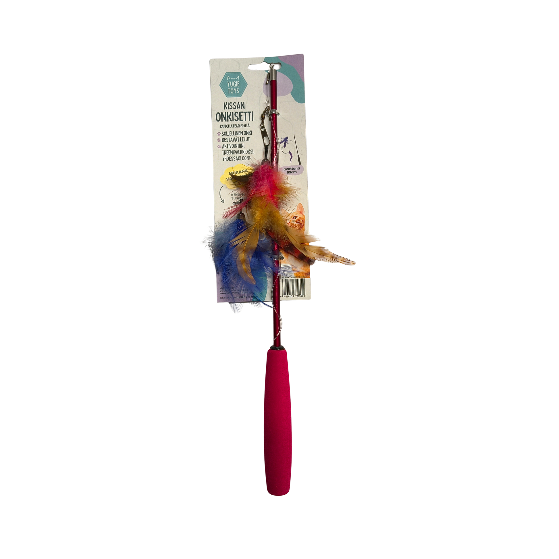 Yugie Toys Onkilelu + 2 kpl Feathery kissasyöttiä Nordic Pet Shop